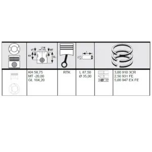 PISTON 4 CYL SET - Image 2