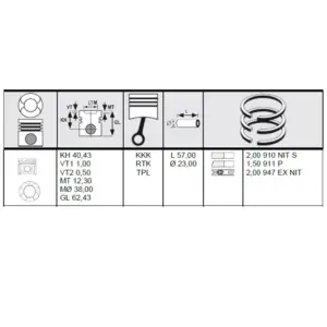 PISTON SET  4 CYL - Image 2