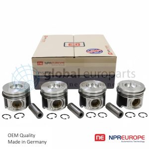PISTONS AND RINGS 4 CYLINDER SET