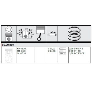 PISTONS & RINGS 4 CYL SET - Image 4
