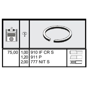 PISTON RINGS 4 CYLINDER SET - Image 3