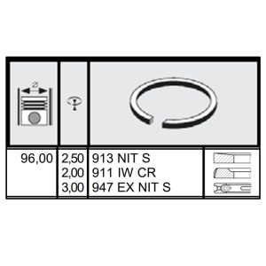 PISTON RINGS 4 CYLINDER SET - Image 2