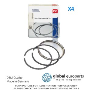 PISTON RINGS 4 CYLINDER SET - Image 1