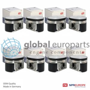 PISTONS & RINGS 8 CYLINDER SET