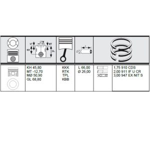 PISTONS & RINGS 4 CYLINDER SET - Image 2