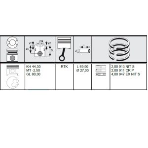 4 PISTONS & RING SET - Image 3