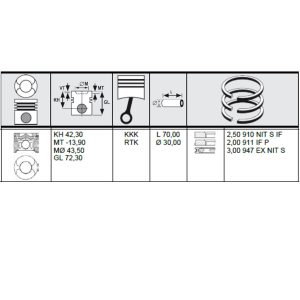 PISTONS & RINGS SET (5 PISTONS) - Image 3
