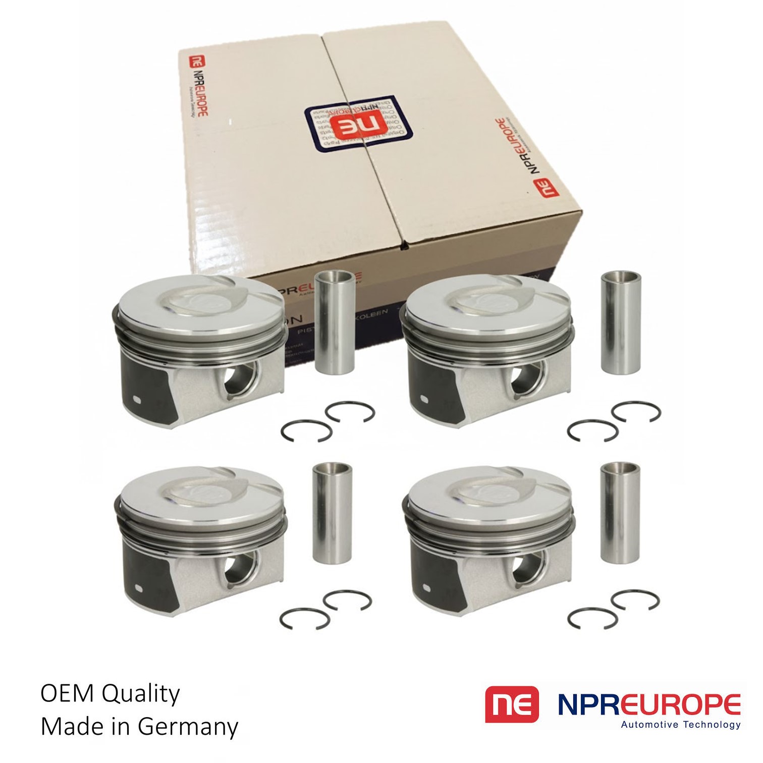 PISTON AND RINGS 4 CYLINDER SET