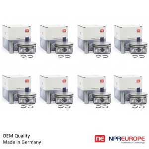 PISTON AND RINGS 8 CYLINDER SET - Image 1