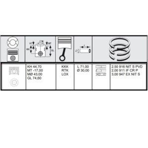 PISTON AND RINGS SET - Image 2